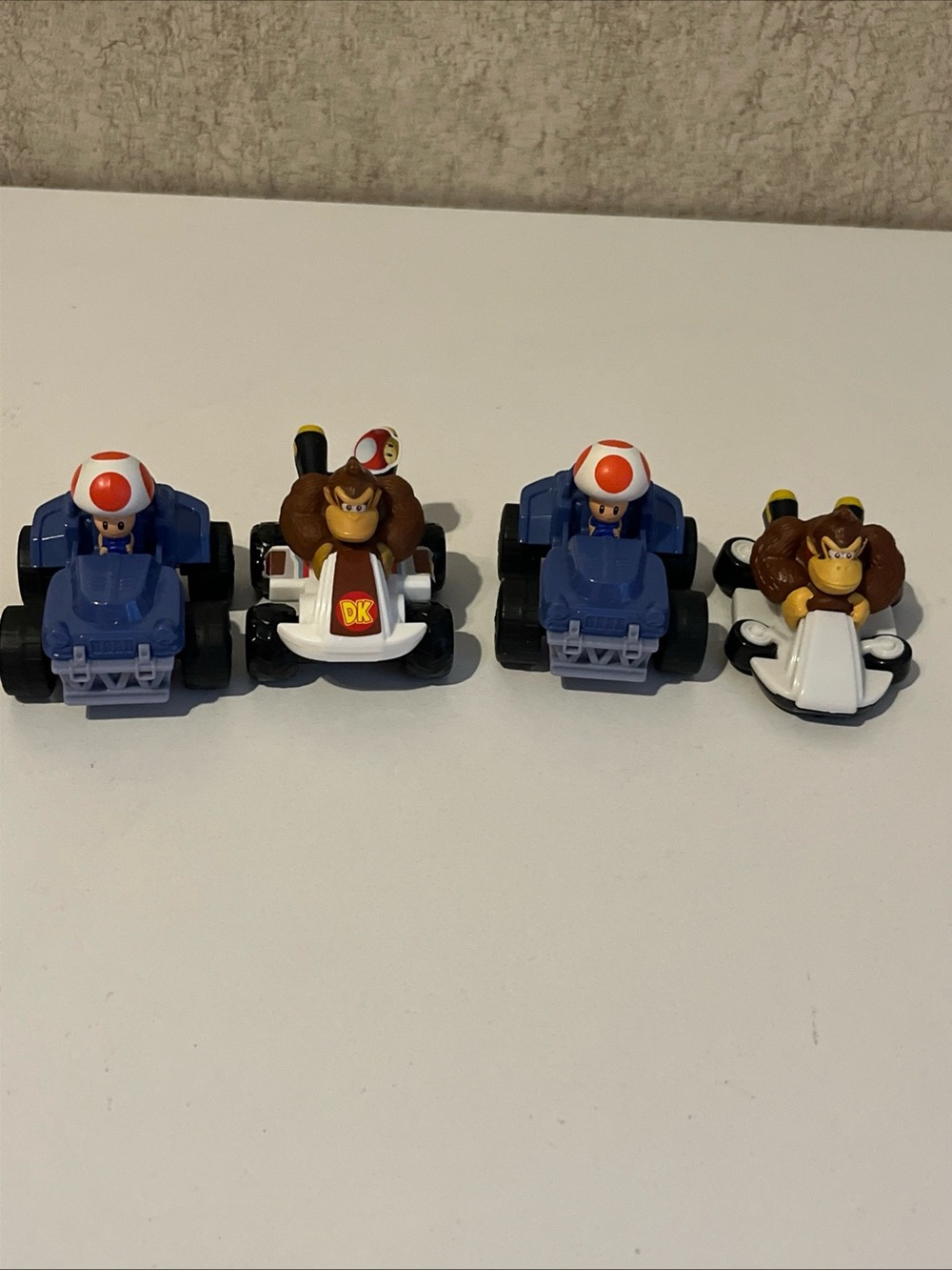 McDonald’s Mario Car Happy Meal Toys Bundle Donkey Kong & Toad Nintendo 4 Piece